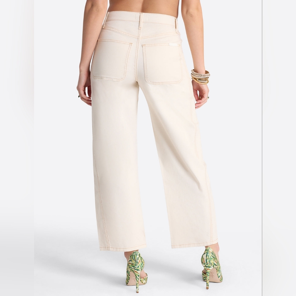 Jessica Simpson Ankle Barrel Jeans in Ecru | Size 10/ 30 - Picture 8 of 14